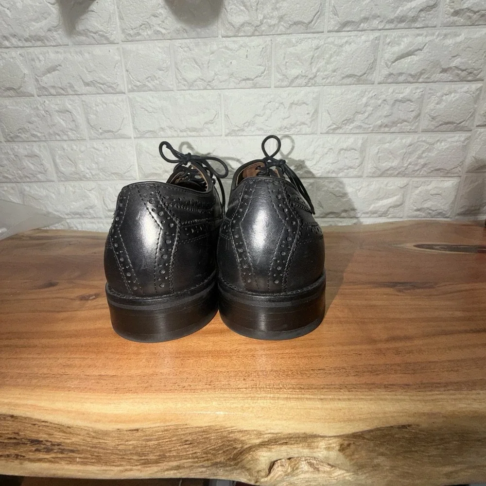Polo Ralph Lauren Moseley Wingtip Oxford Dress Shoes Black Leather Men's 11D
